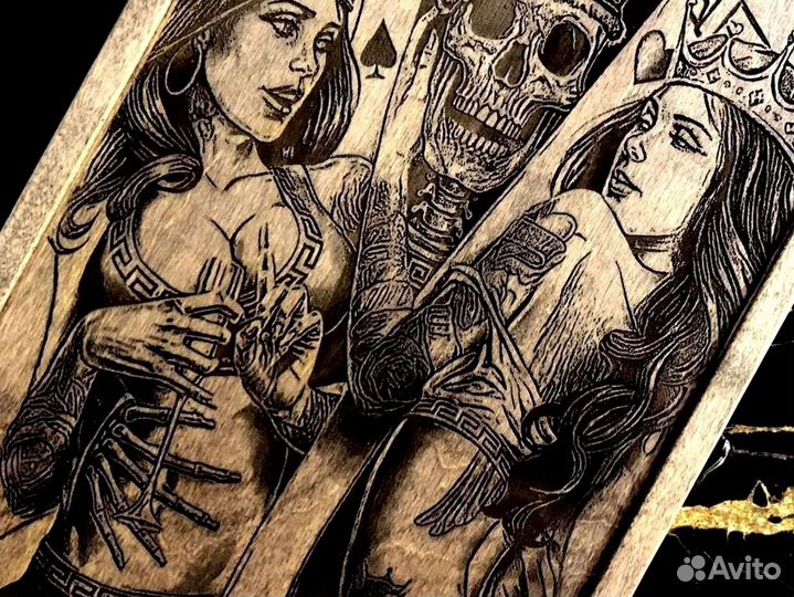 Нарды ручной работы с индивидуальным рисунком