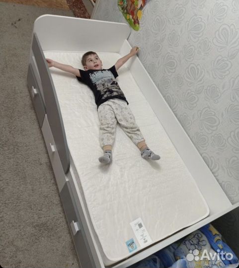 Детская кровать с бортом и ящиками Umka-5