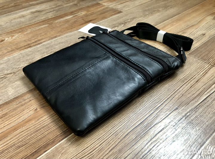 Сумка на длинном ремне (Арт 1264) кожа