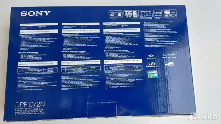 Цифровая фоторамка Sony DPF-D72N 7'' новая