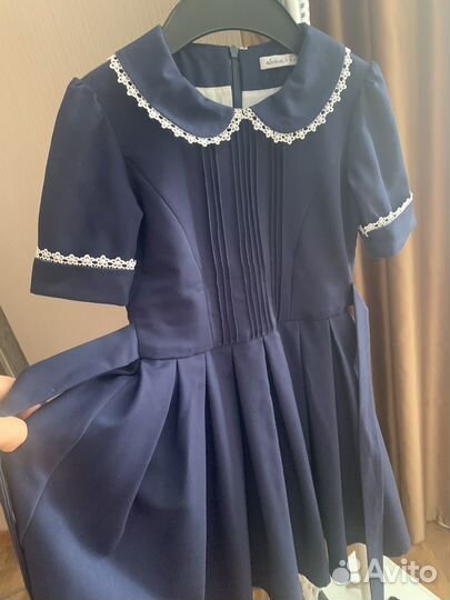 Платье школьное синее для девочки 122