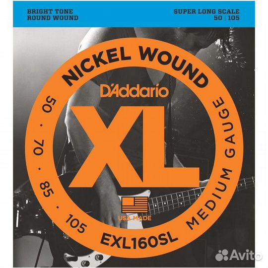 Струны для бас-гитары D'Addario EXL160SL