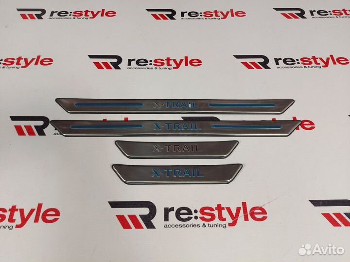 Накладки на пороги Nissan X-Trail 31 Хром R2694