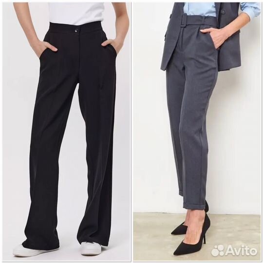 Брюки черные клеш 44, брюки серые 42