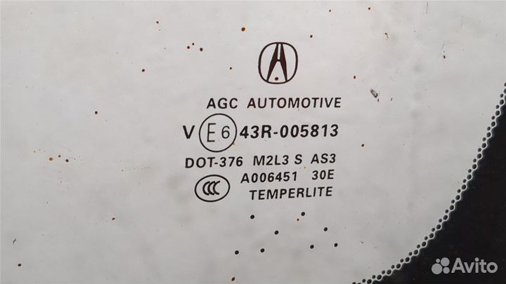Стекло кузовное боковое Acura RDX, 2016