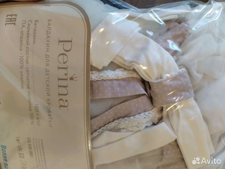 Бортики и балдахин в кроватку