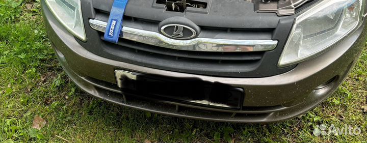 Бампер передний LADA granta и левое крыло