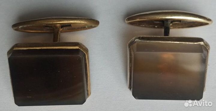 СССР. Мужские запонки с агатом