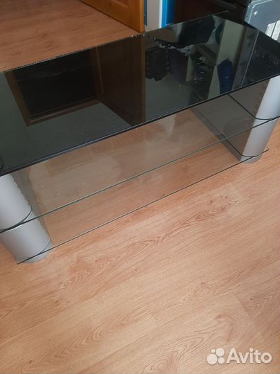 Стеклянная тумба стол под тв