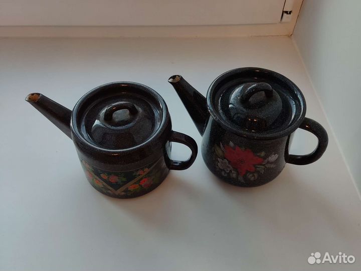 Чайники эмалированные бу 1 л