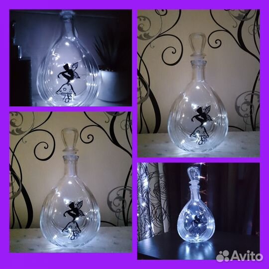 Сувенир бутылка светильник ночник декор подарок