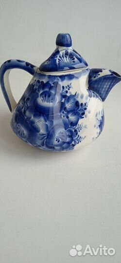 Чайник и сахарницы Гжель СССР новые