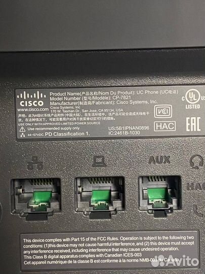 IP телефон Cisco 7821 без бп и подставок