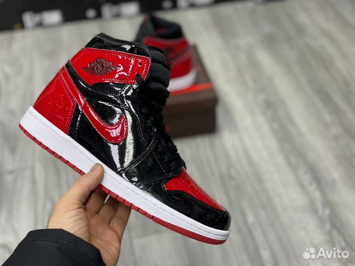 Кроссовки Air Jordan 1 Patent Bred (41-45)