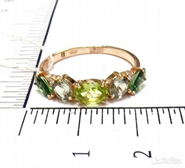 Золотое кольцо с фианитом 17,5р