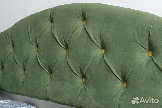 Кровать Грин (Белый шагрень, Черный, Мазарети) (Р)