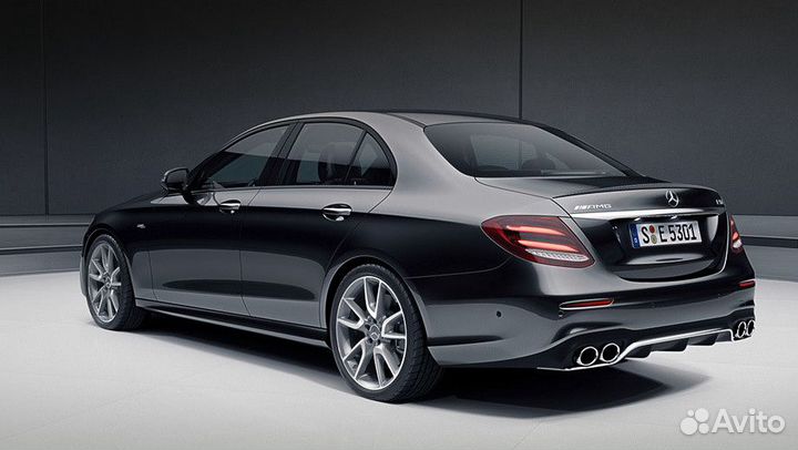 Диффузор с насадками Mercedes w213 E53 AMG