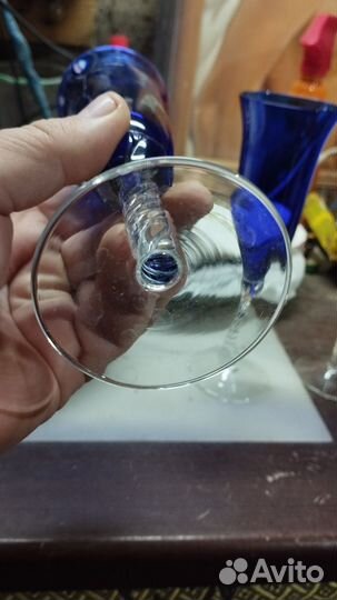 Фужеры цветной хрусталь