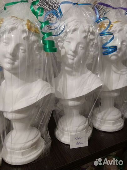 Гипсовый бюст, ручной работы