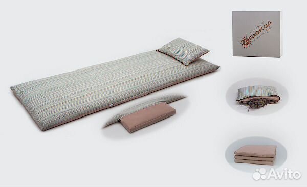 Матрас с луговым сеном для бани набор Премиум