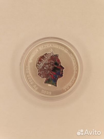 Серебряная монета Тувалу Уличный Боец Ryu 35 лет