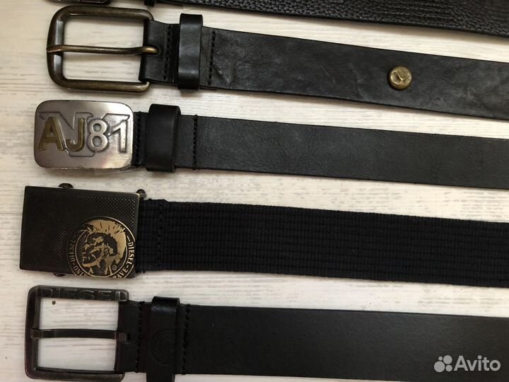 Мужской кожаный ремень Armani Diesel Dsquared D&G