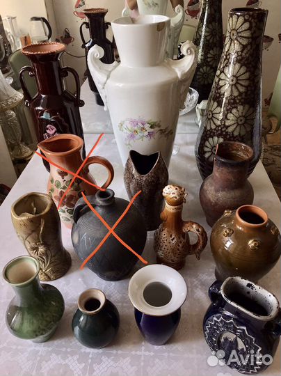 Вазы керамика и фарфор СССР 12 - 52 см