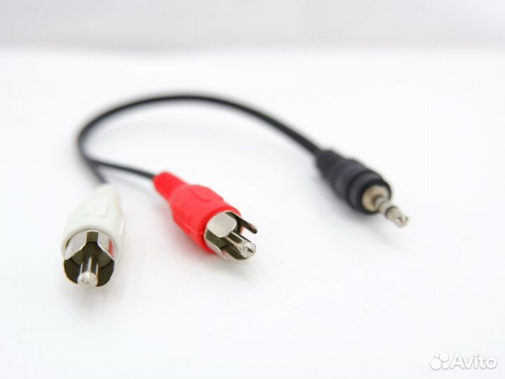 Аудио кабель 2RCA штекер — 3.5мм штекер 0.2м CCA-4