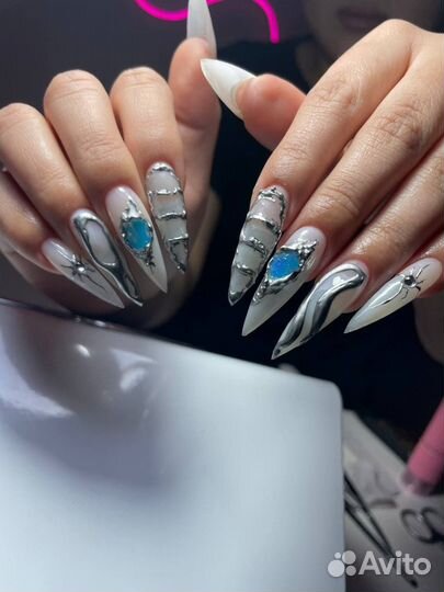 Крейзи ногти маникюр (всё включено)