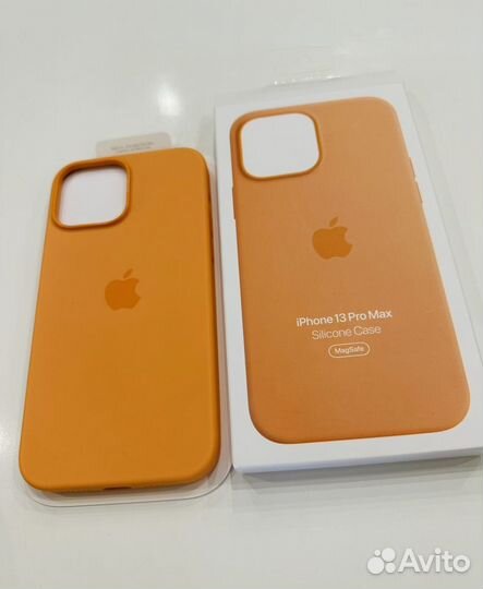 Чехол на iPhone 13 pro max оранжевый оригинал