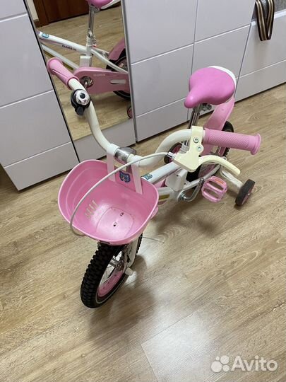 Велосипед детский 14 розовый с корзинкой