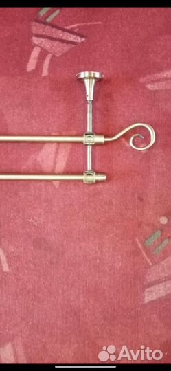 Карниз настенный для штор бронза