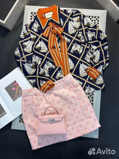 Рубашка юбка сумка Gucci