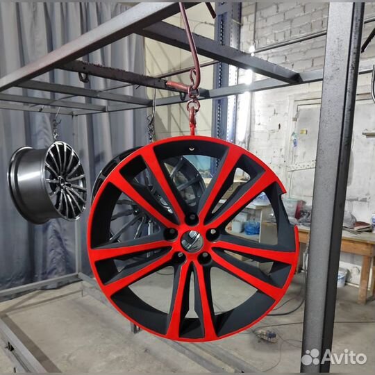 Порошковая покраска дисков. Пескоструй