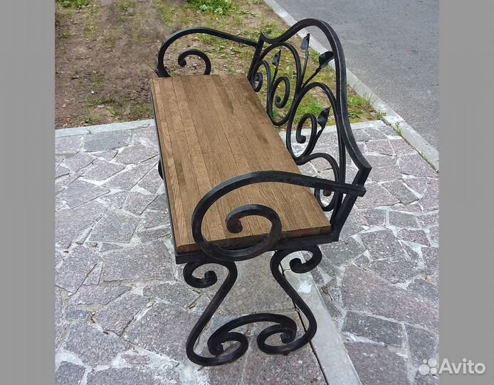 Кованая скамейка на могилу 07