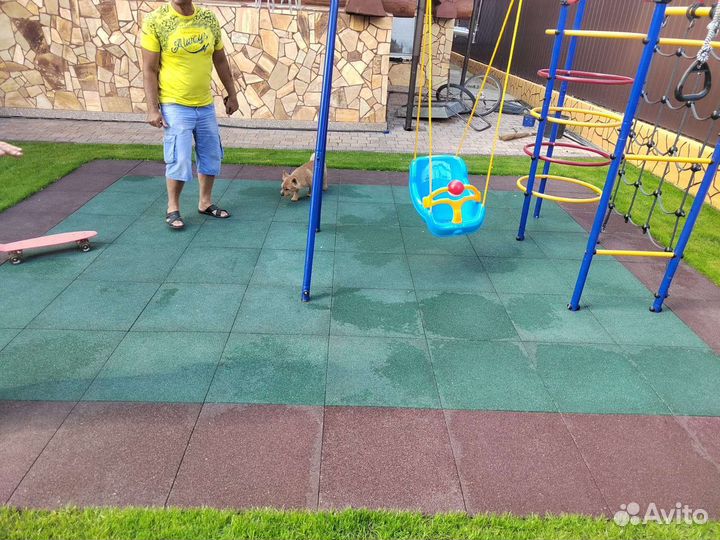 Плитка резиновая, спортивное покрытие