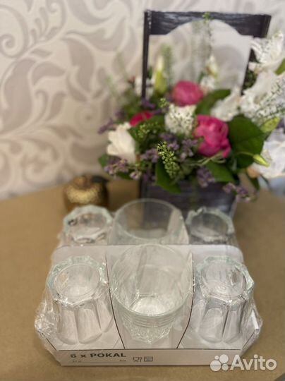 Стаканы для виски IKEA Pokal новый набор из 6 шт