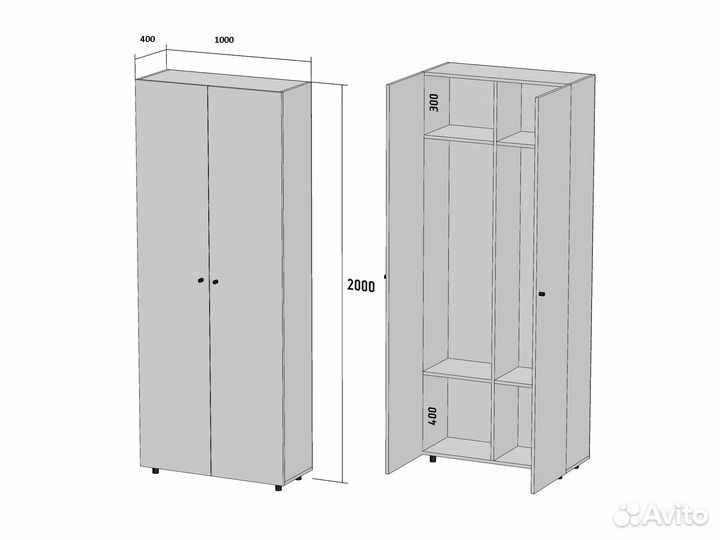 Шкаф для одежды 1000