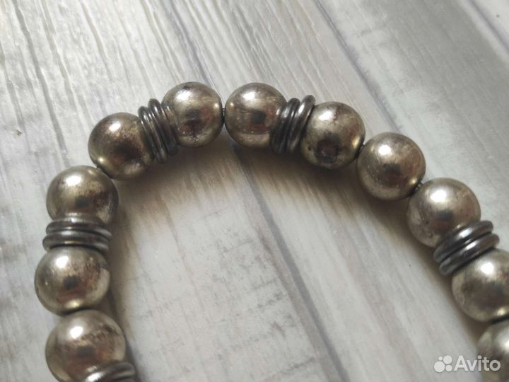 Винтажный металлический браслет с кристаллами