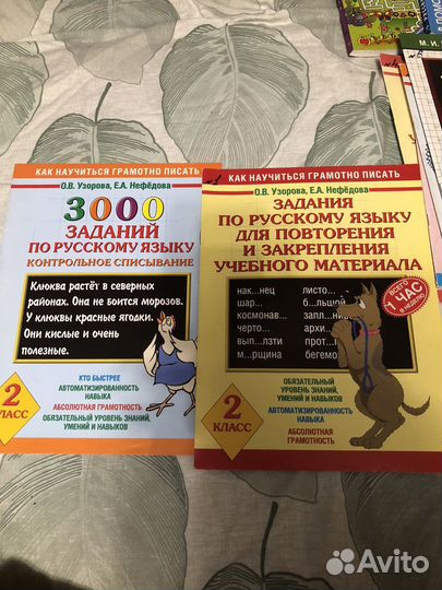 Задания по математике и русскому 2 класс
