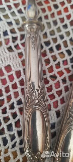 Антикварный набор для десерта.серебро.Франция