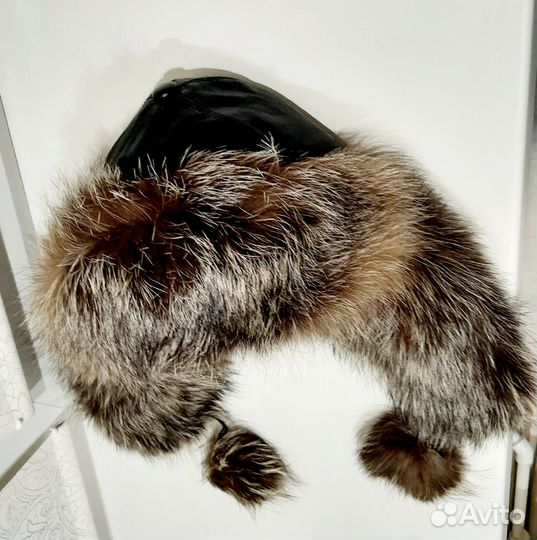Шапка ушанка натуральные кожа+мех