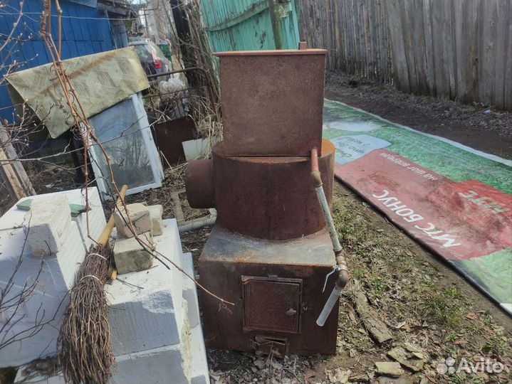 Печь для бани с трубой