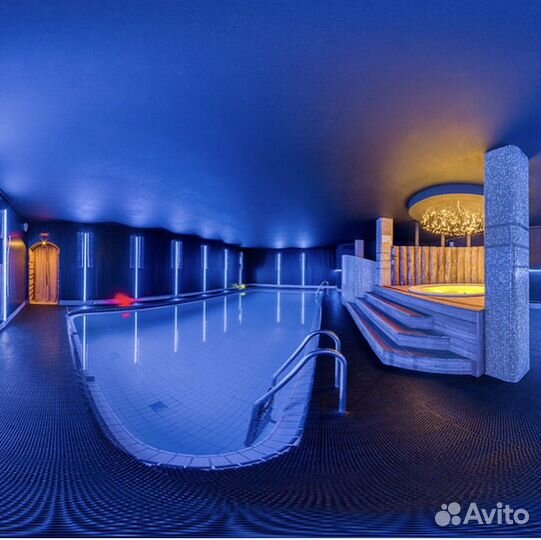 Баня сауна с бассейном, джакузи