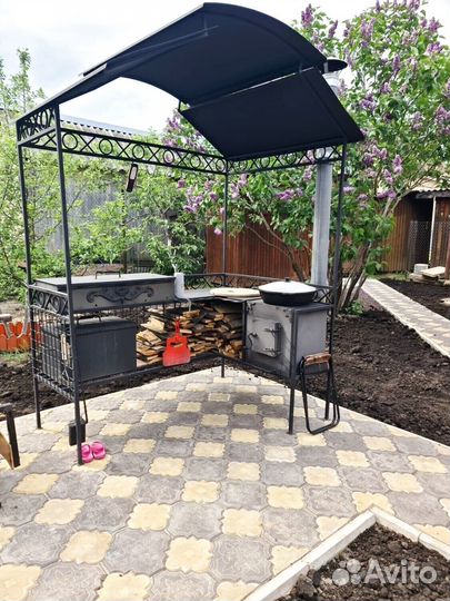 Мангал с крышей