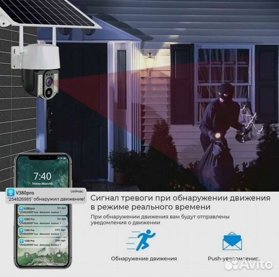 Уличная автономная 4G камера на солнечной батарее