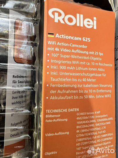 Экшен камера Rollei 625 качество 4К