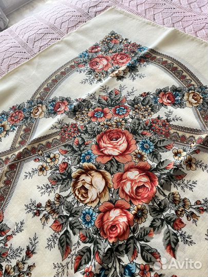 Павловопосадский платок шерсть