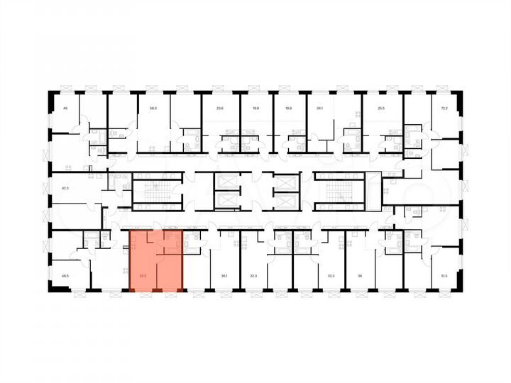 1-к. квартира, 32,2 м², 19/33 эт.