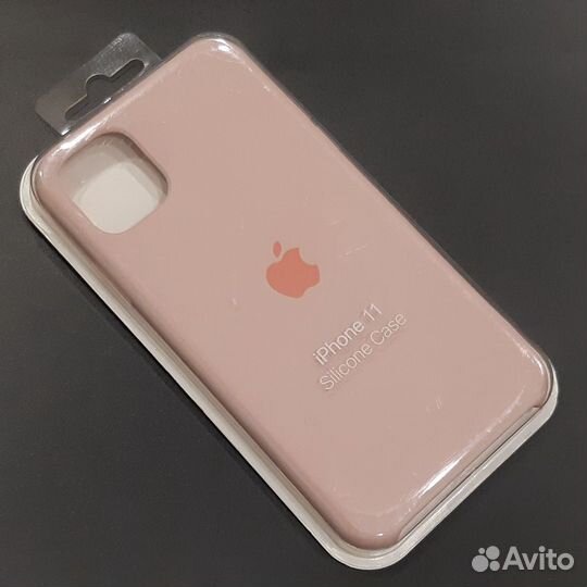 Силиконовый чехол на iPhone 11 пудровый